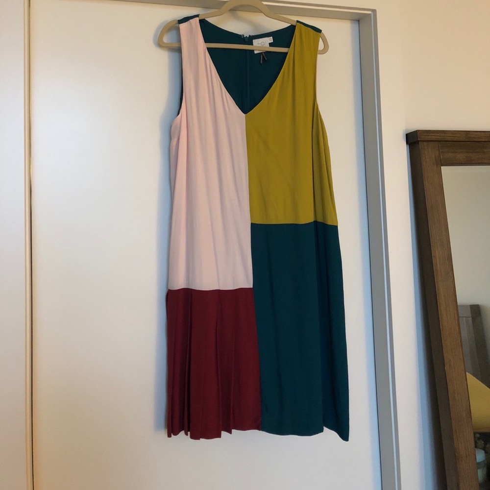 Anthropologie color block shift dress